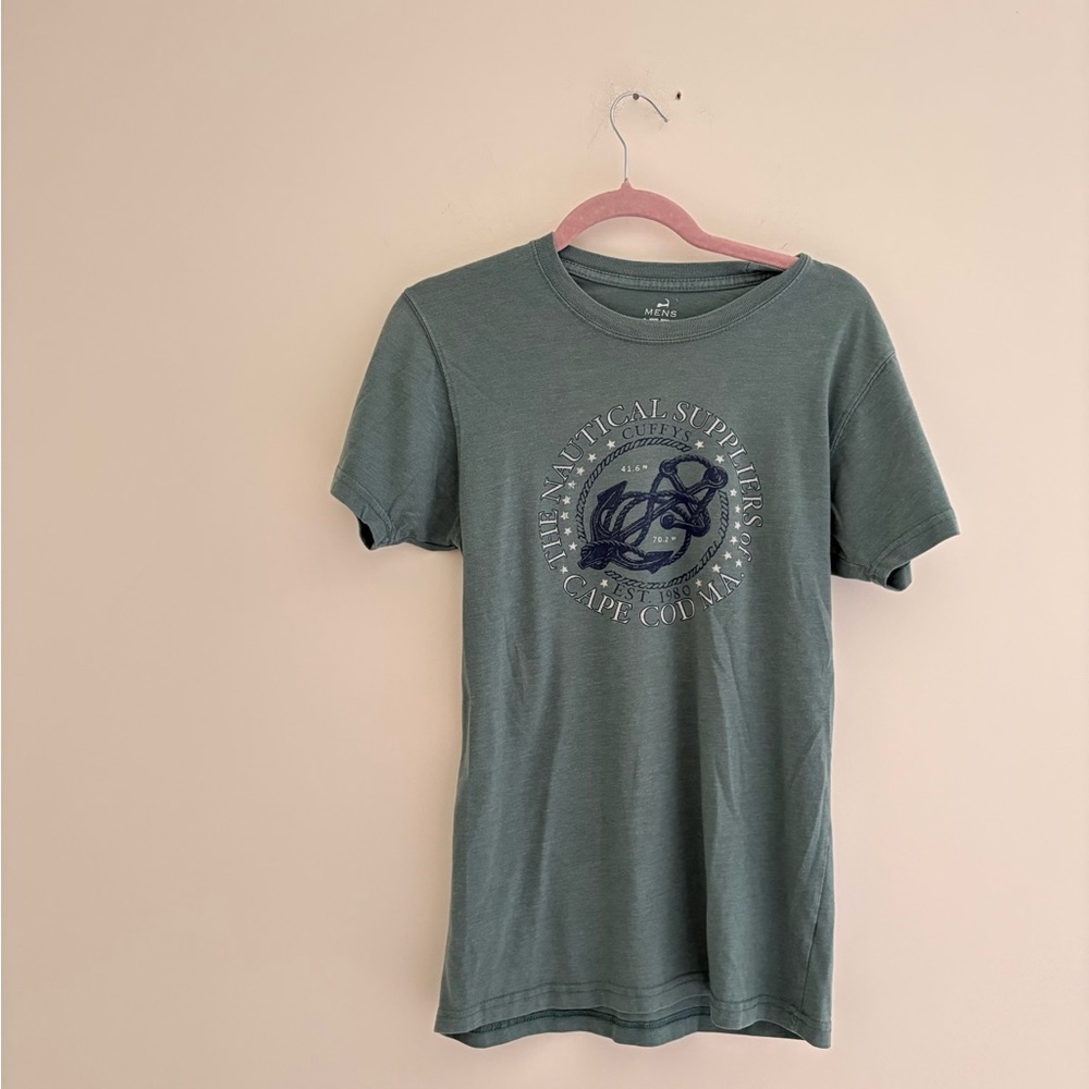 Cuffy’s Cape Cod Green Graphic Tee for Men